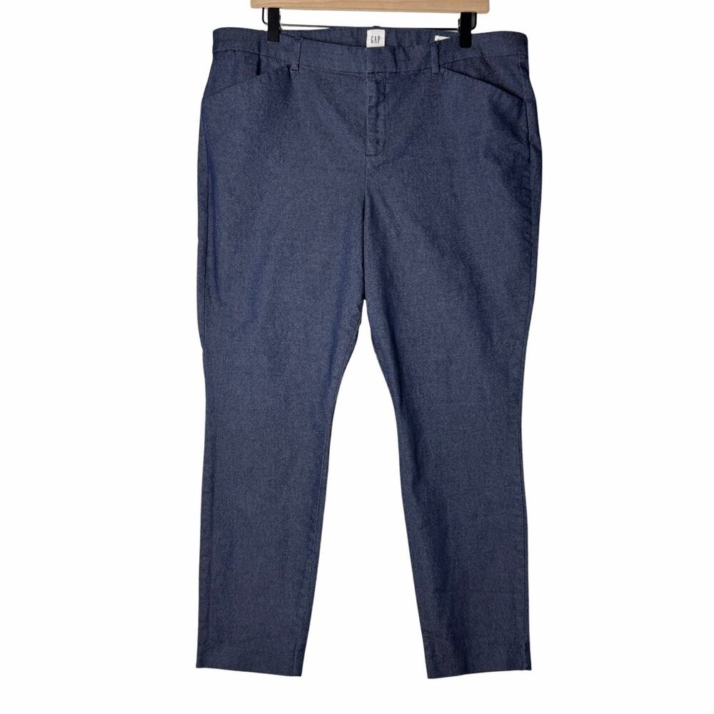 Gap Dark Wash Signature Skinny Ankle Lightweight Chambray Pant Women's size 16